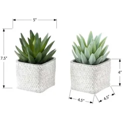 Monarch 8" Artificial Plant (Set of 2) GREEN New