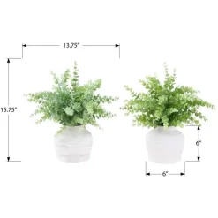 Monarch 16" Artificial Plant (Set of 2) GREEN New