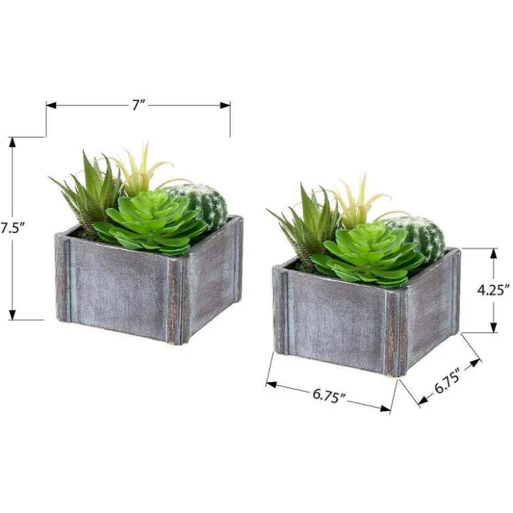Monarch 8" Artificial Plant (Set of 2) GREEN Hot
