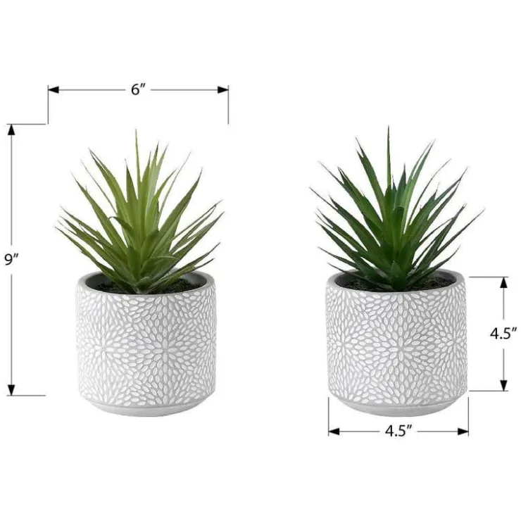 Monarch 9" Artificial Plant (Set of 2) GREEN Discount