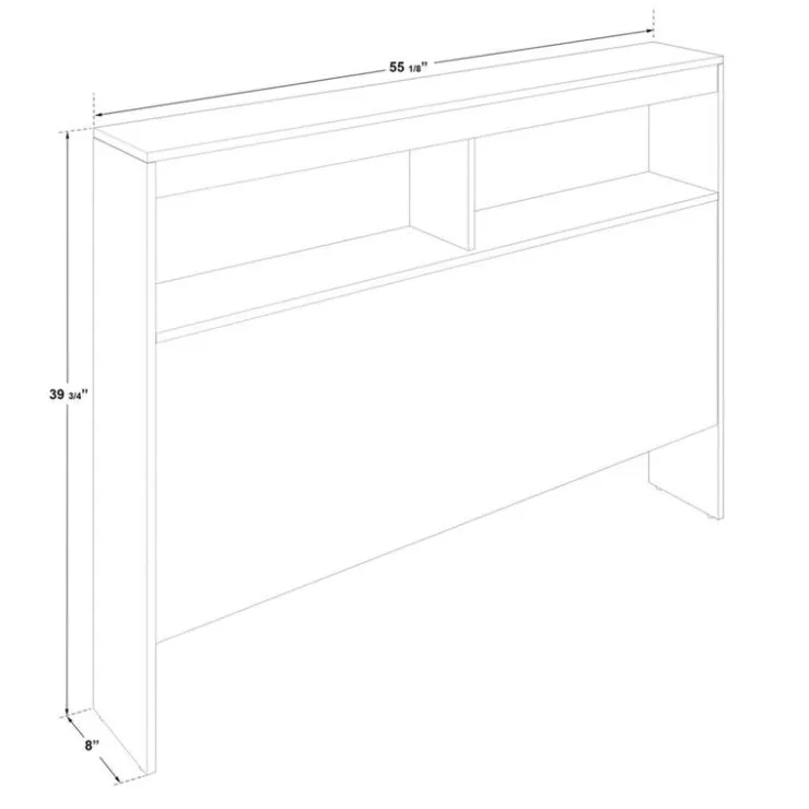 SUA-V 54" Full Bed Headboard White Outlet