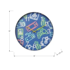Monarch 18" Kids' Wall Clock BLUE Hot