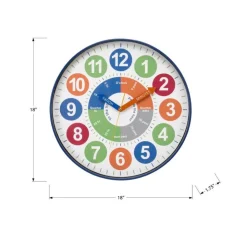Monarch 18" Kids' Wall Clock WHITE Best