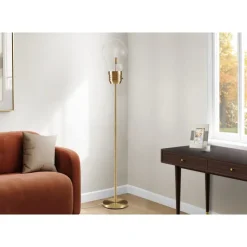 Monarch 71" Metal Floor Lamp GOLD New
