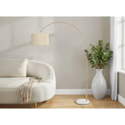 Monarch 79" Metal Floor Lamp BEIGE Clearance