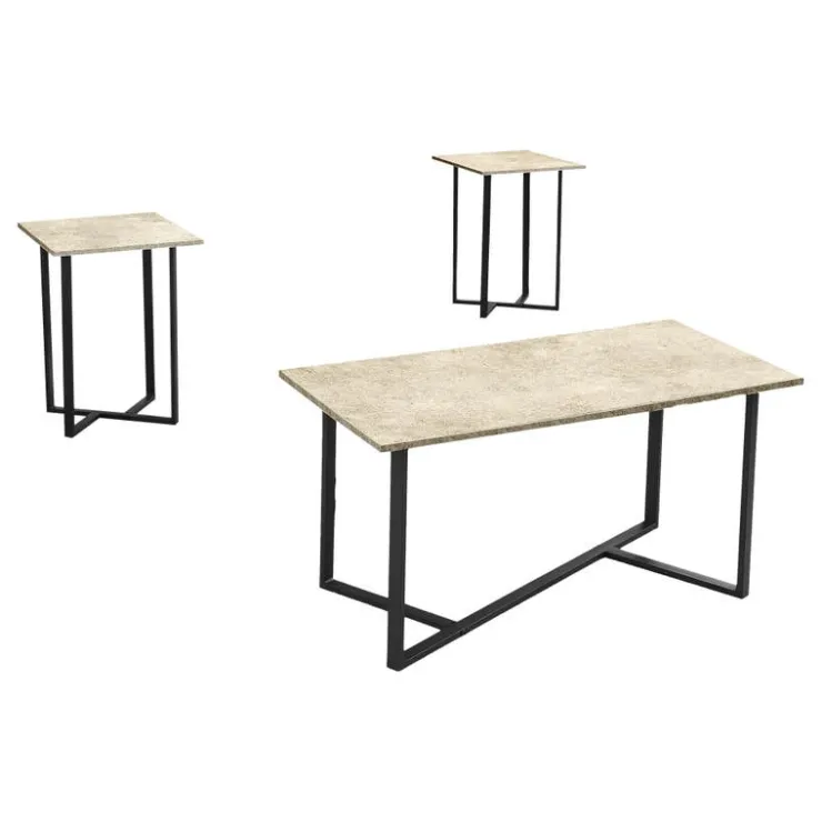 Monarch 3 Pcs Coffee Table Set - Cream Online