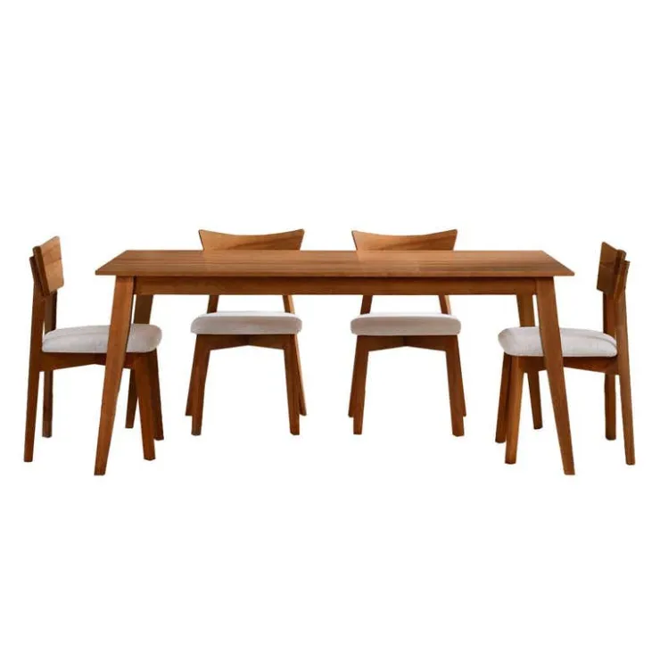 Arboit Poitras 70" Rectangular Dining Table with 4 Chairs - Brown Best