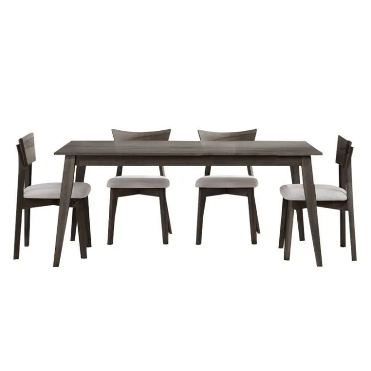 Arboit Poitras 70" Rectangular Dining Table with 4 Chairs - Slate Outlet