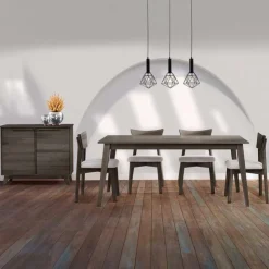 Arboit Poitras 70" Rectangular Dining Table with 4 Chairs - Slate Outlet