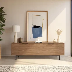 Nexera 70" TV Stand with Storage - Light Walnut Hot