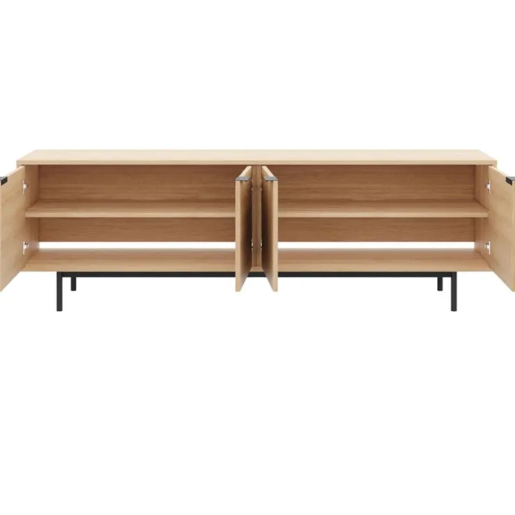 Nexera 70" TV Stand with Storage - Natural Blonde Oak Outlet