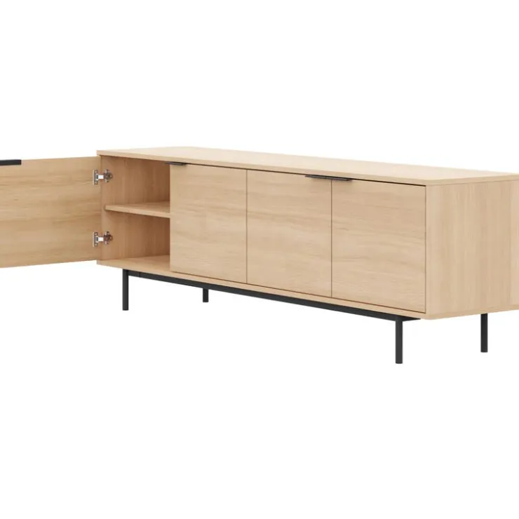 Nexera 70" TV Stand with Storage - Natural Blonde Oak Outlet