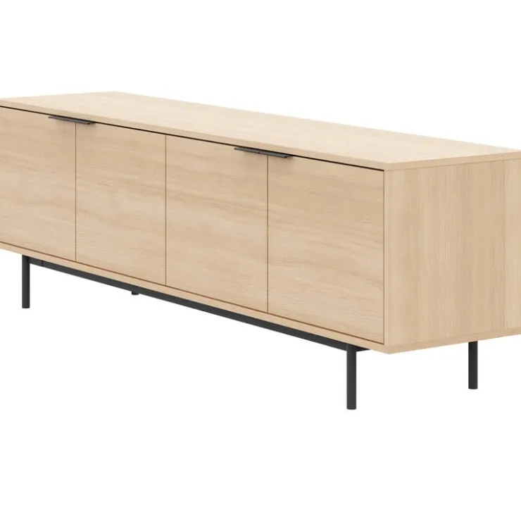 Nexera 70" TV Stand with Storage - Natural Blonde Oak Outlet