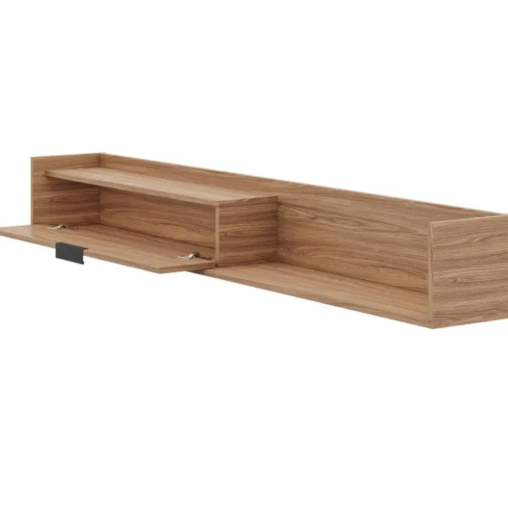 Nexera 72" Wall-Mounted TV Stand with Storage - Light Walnut Sale