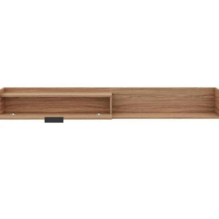 Nexera 72" Wall-Mounted TV Stand with Storage - Light Walnut Sale