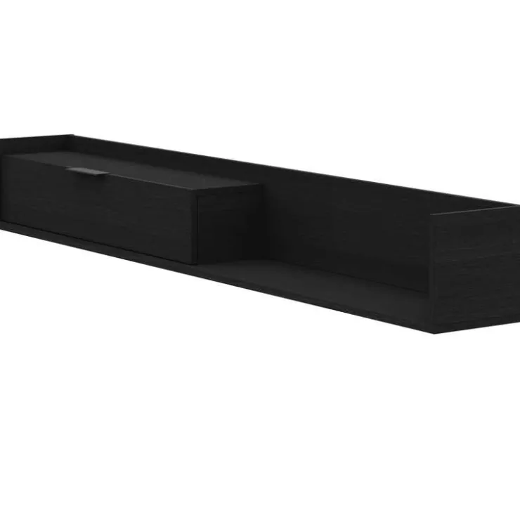 Nexera 72" Wall-Mounted TV Stand with Storage - Black Online