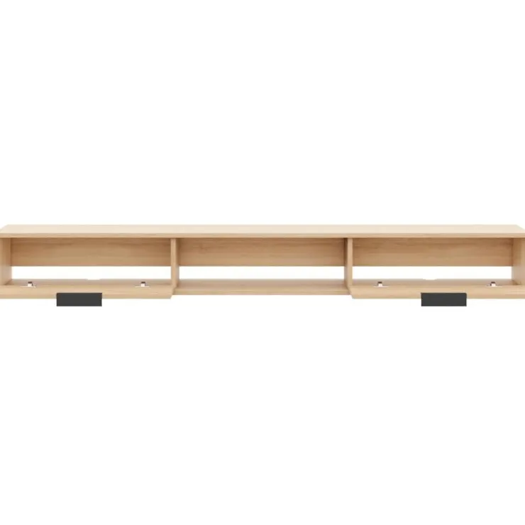 Nexera 72" Wall-Mounted TV Stand with Storage - Natural Blonde Oak Online