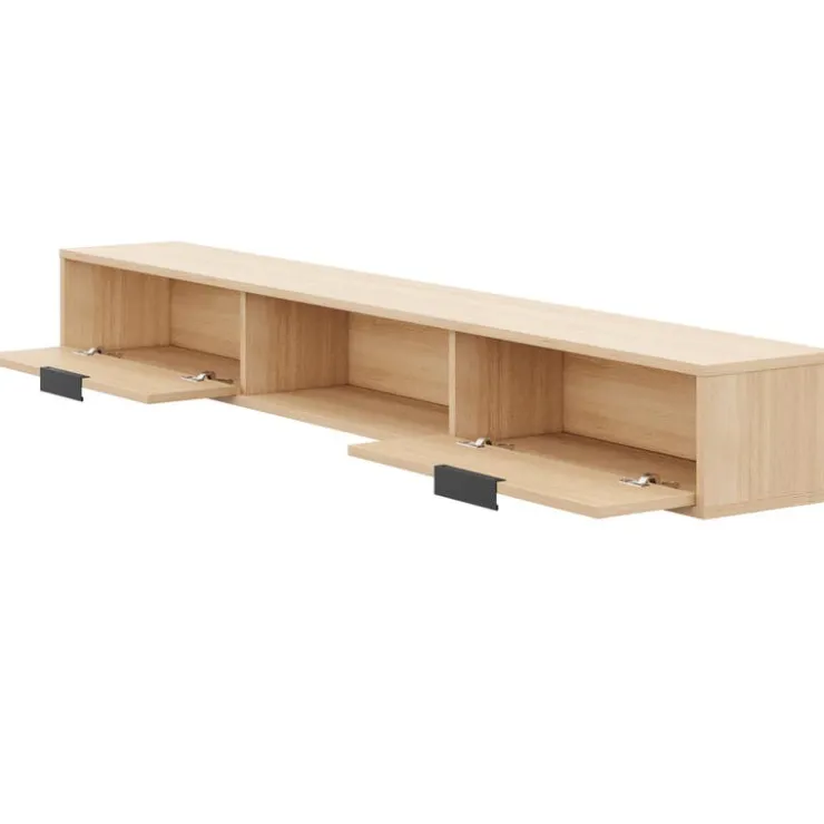 Nexera 72" Wall-Mounted TV Stand with Storage - Natural Blonde Oak Online