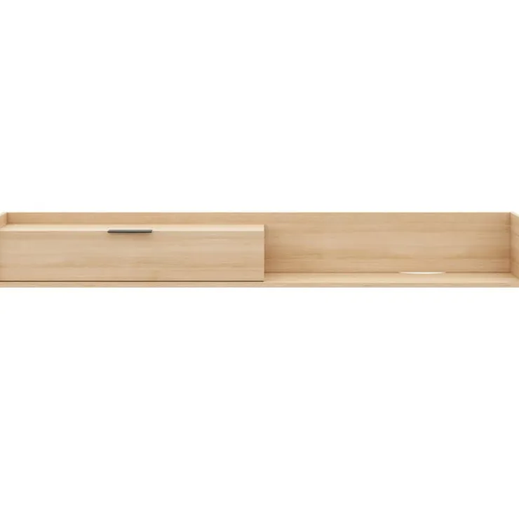 Nexera 72" Wall-Mounted TV Stand with Storage - Natural Blonde Oak Clearance
