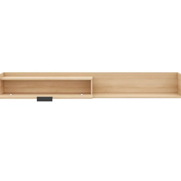 Nexera 72" Wall-Mounted TV Stand with Storage - Natural Blonde Oak Clearance