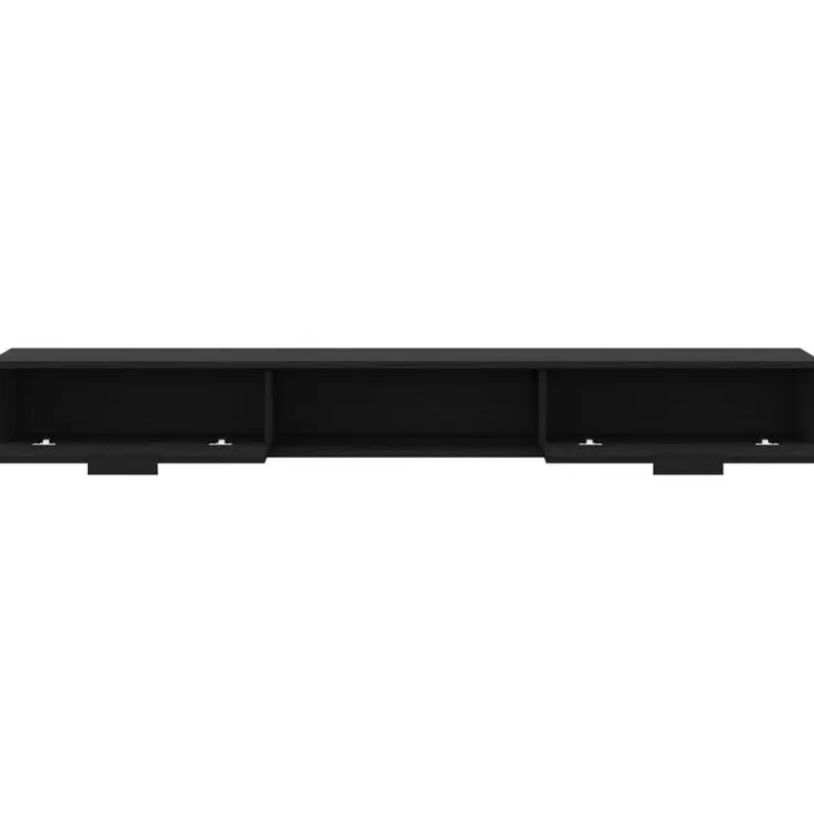 Nexera 72" Wall-Mounted TV Stand with Storage - Black