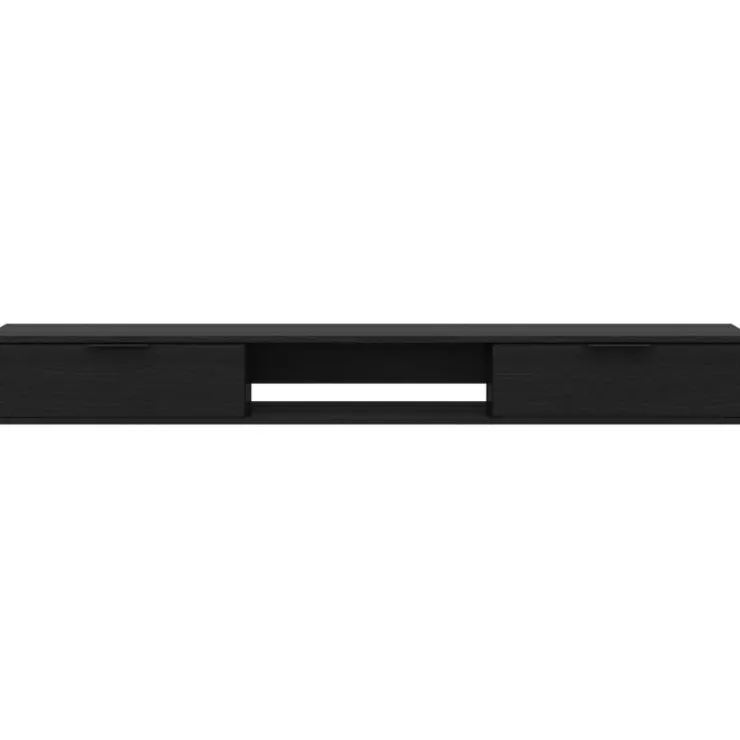 Nexera 72" Wall-Mounted TV Stand with Storage - Black