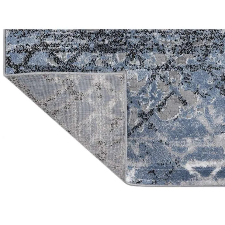 5 x 8 ft Rug Blue/Grey/Black Clearance