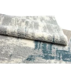 8 x 10 ft Rug Grey / Blue New