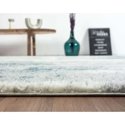 8 x 10 ft Rug Grey / Blue New