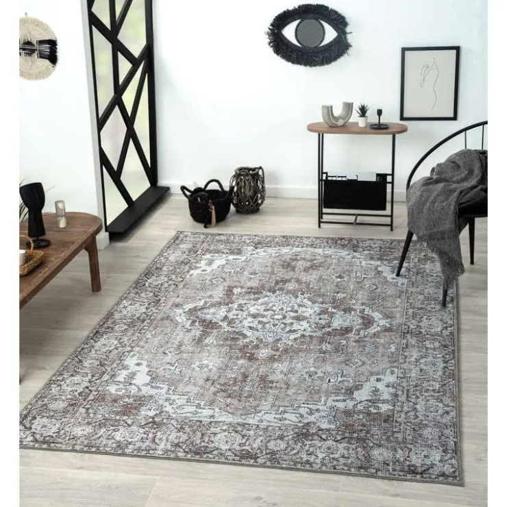 5 x 7 ft Rug Beige / Brown Best