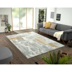 8 x 10 ft Rug Grey / Beige / Yellow Outlet