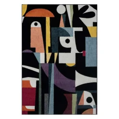 8 x 10 ft Rug Black/Colorful Clearance