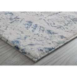 5 x 7 ft Rug White/Blue/Grey Outlet