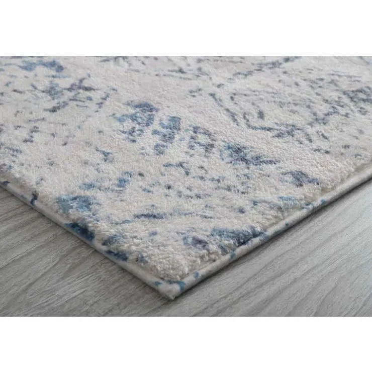 5 x 7 ft Rug White/Blue/Grey Outlet