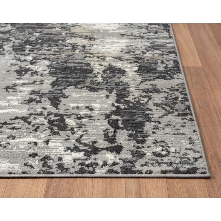5 x 7 ft Rug Grey / Black New