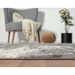 5 x 7 ft Rug Grey / Black New