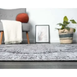 6 x 9 ft Rug Black / Blue Sale