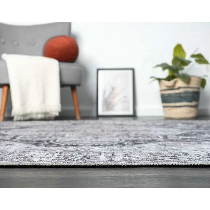 6 x 9 ft Rug Black / Blue Sale