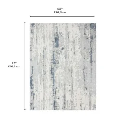 8 x 10 ft Rug Grey/White/Blue Clearance