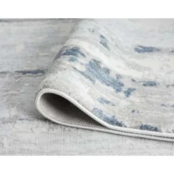 8 x 10 ft Rug Grey/White/Blue Clearance