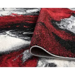 8 x 10 ft Rug Red/Black/White/Grey Hot
