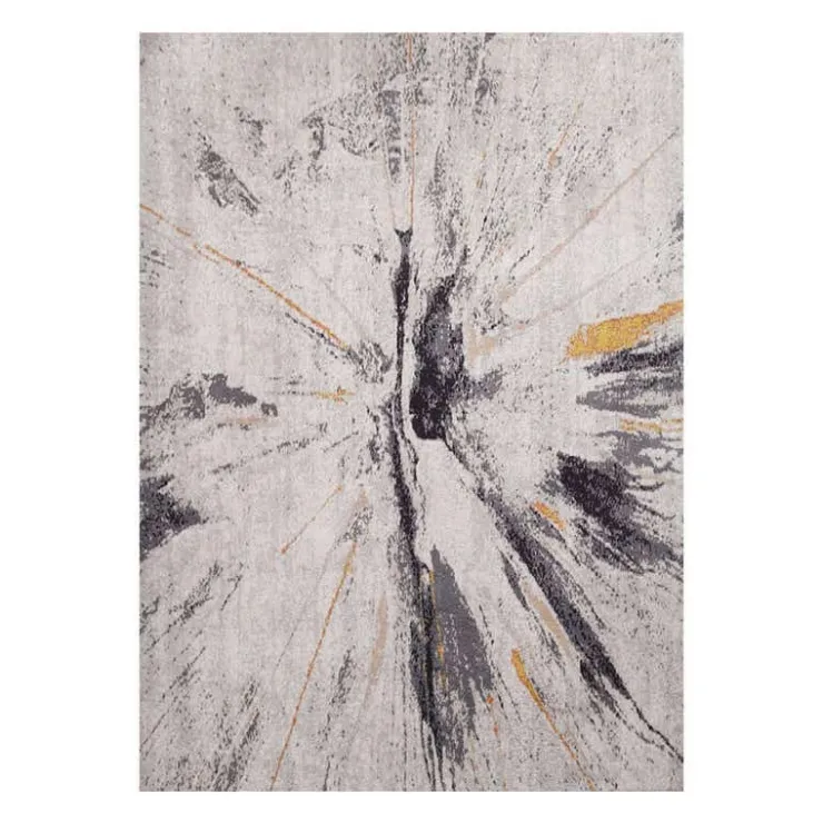 5 x 7 ft Rug Grey/Beige/Gold Discount