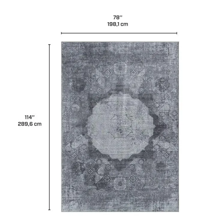 6 x 9 ft Rug Grey Clearance