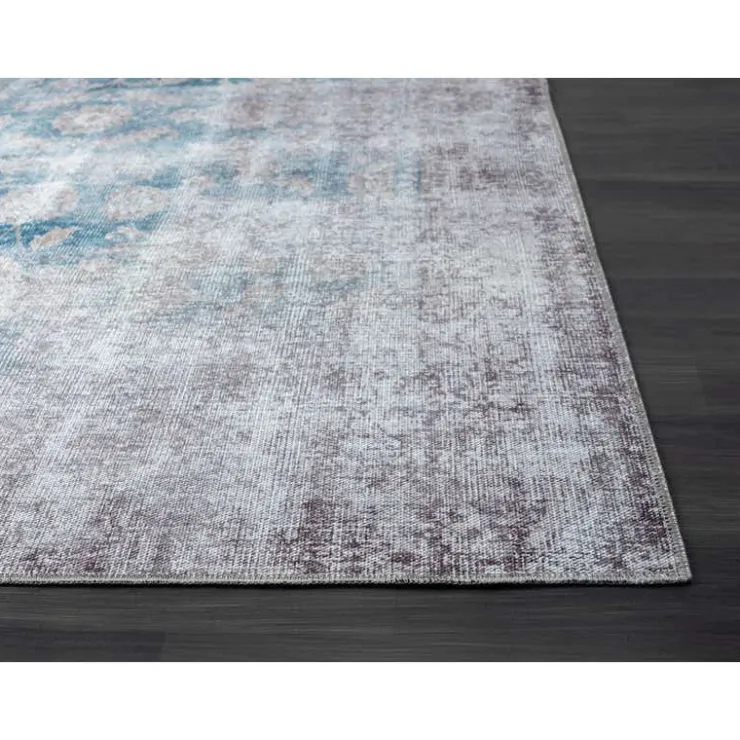 5 x 7 ft Rug Blue / Brown Outlet