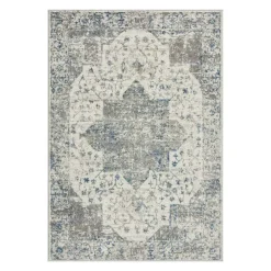 5 x 7 ft Rug Grey / White / Blue