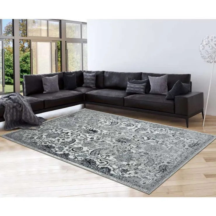 5 x 8 ft Rug Grey/White Outlet