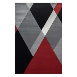 5 x 8 ft Rug Red/Grey/Black Online