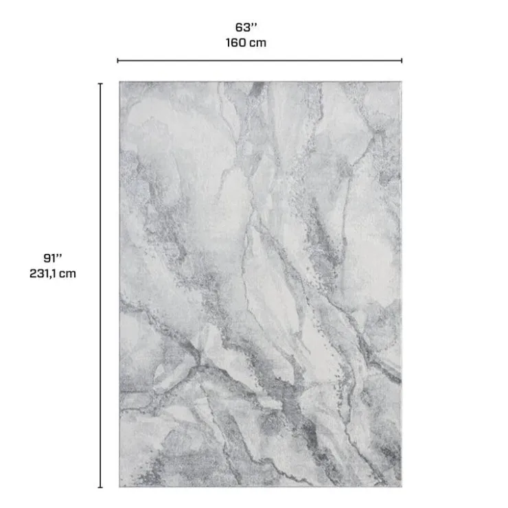 5 x 8 ft Rug Grey Discount