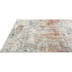 5 x 7 ft Rug Beige / Rust / Blue Discount