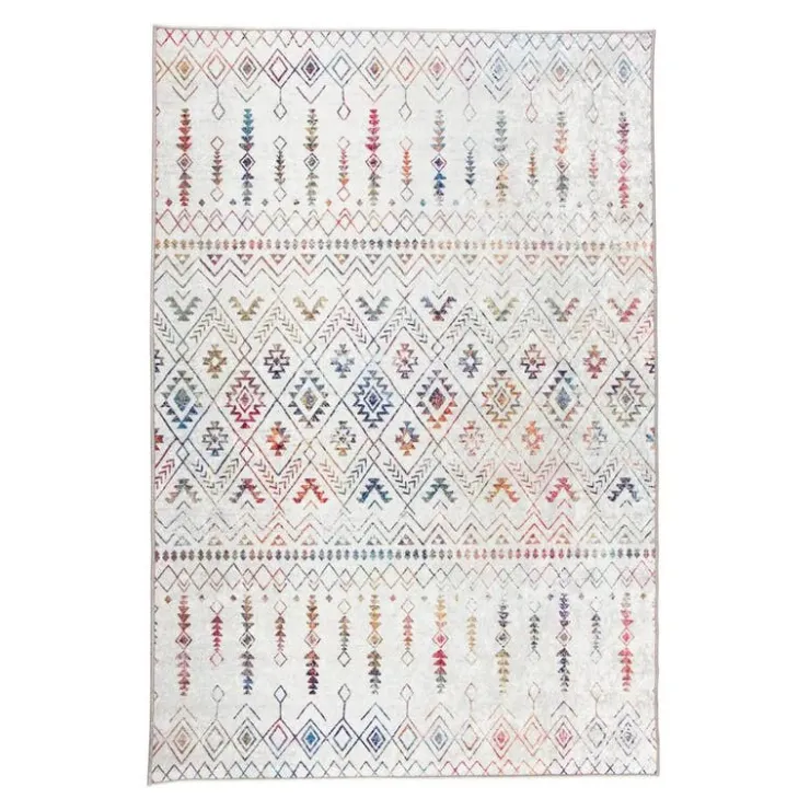 8 x 10 ft Rug White/Colorful Online